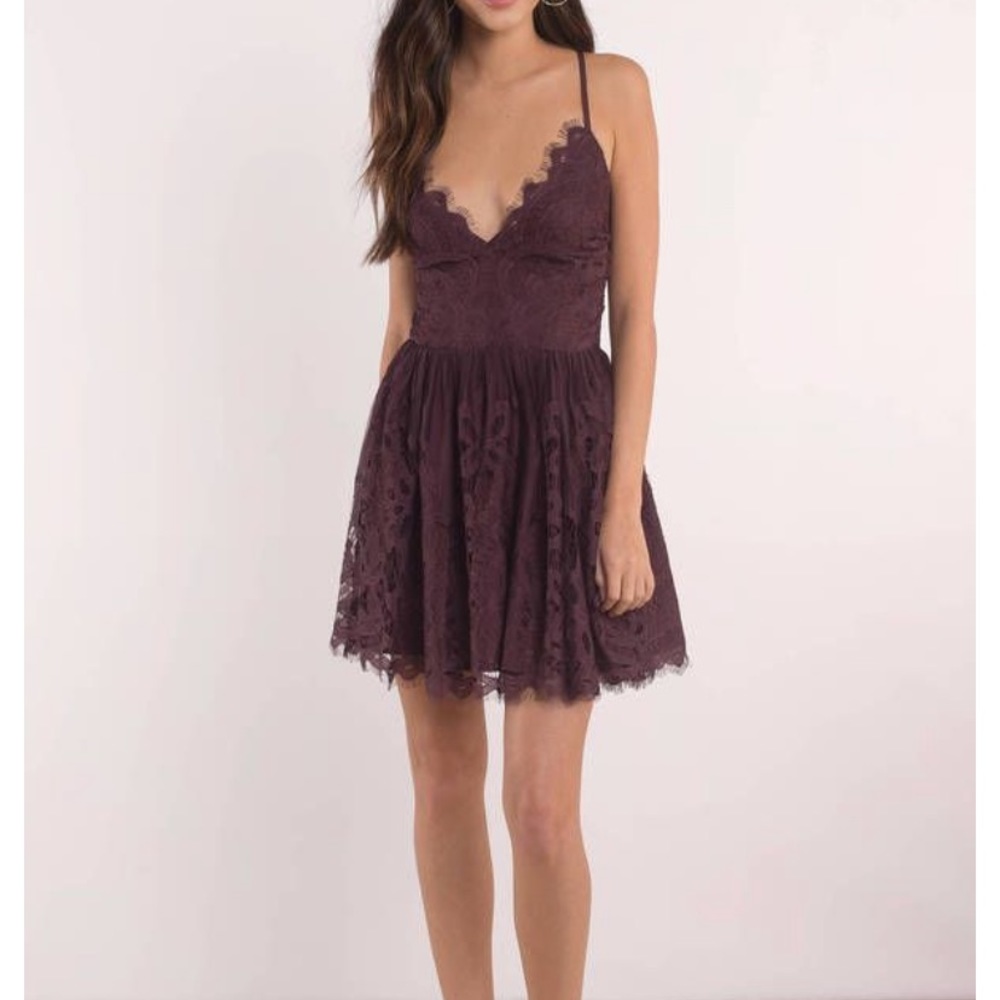 SERA MERLOT SKATER DRESS